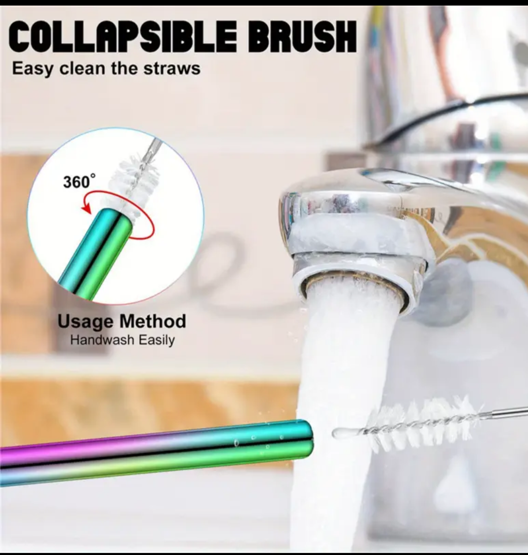 Telescopic straw and cleaner