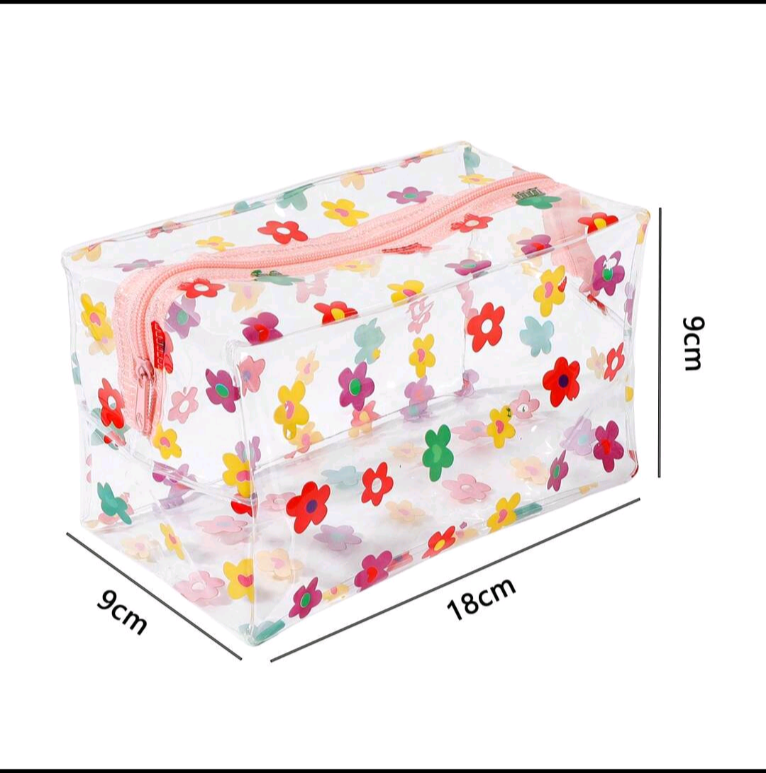 Floral beauty transparent bag