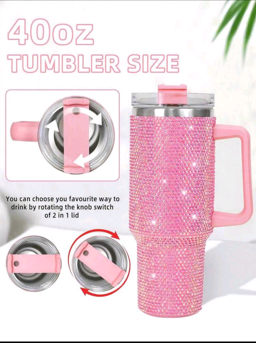 40 oz bling Tumbler
