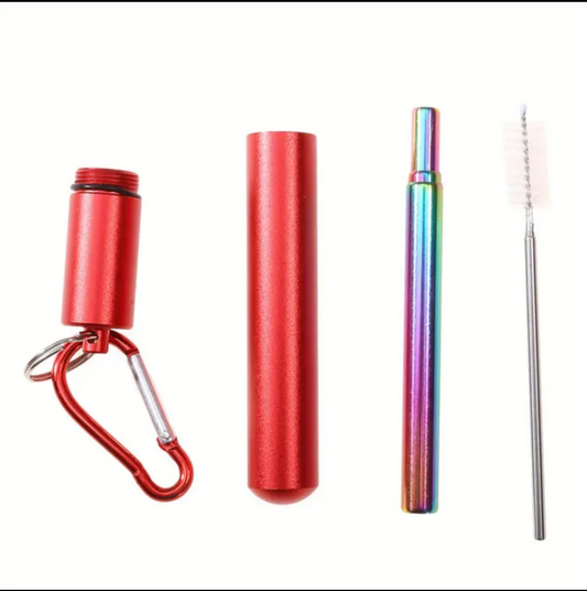 Telescopic straw and cleaner